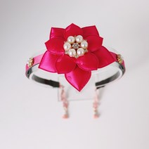 여아용 귀걸이 한복 머리띠