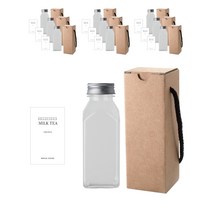 사각더치페트 300ml + 알루미늄 캡 실버 +병 스티커 N1S + 박스, 10세트