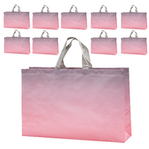 그라데이션 부직포 가방 쇼핑백 중형 43 x 32 cm, 핑크, 10개