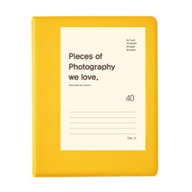 문구백서 비비드 5x7 포켓식 포토앨범, 옐로우(백색내지), 40매