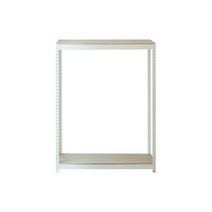 피피랙 무볼트 무소음 조립식 앵글 선반 2단 900 x 400 x 1200 mm 6R02WW0904122, 백색