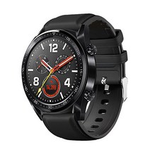 스티치 라인 래더 실리콘 스마트워치 스트랩 22mm, 블랙