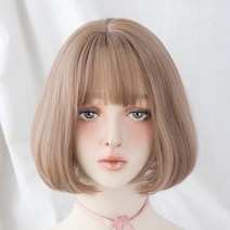 여자 단발 전체가발 30cm, 코토리베이지, 1개