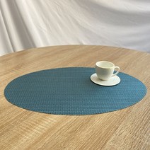 PVC 컬러 원형 테이블 매트 2p, TYPE 09, 45 x 32 cm