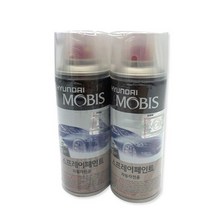 현대모비스 차량용 스프레이 페인트 2종, BJ 오리엔탈레드, 투명, 1세트