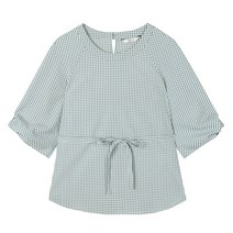 EnC 고방체크 블라우스 ENBA12461O