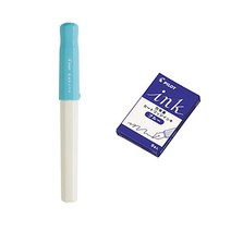 파이롯트 카쿠노 만년필 + 카트리지 5p 세트, F, SL(만년필), 블루(카트리지)