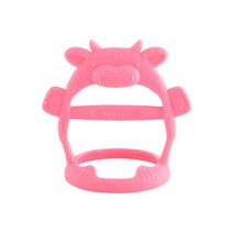 베이비앤아이 실리콘 카우 손목 치발기, 베리핑크