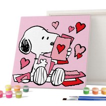 아이러브페인팅 피너츠 DIY PAINTING 25 x 25 cm, 스누피 러브레터