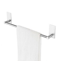 바나나랜드 무타공 접착 스테인리스 사각 수건걸이 40cm, 1개