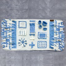 리드데코 강아지 극세사 노즈워크 IQ 장난감 매트 특대, 블루, 1개