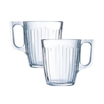루미낙 그랜드 센트럴 유리머그 250ml, 투명, 2개