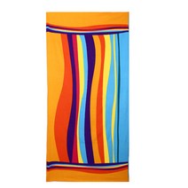 프롬아떼 바캉스 Best 일반형 비치타올 150 x 70 cm QH_01_03, 웨이브레인보우, 1개