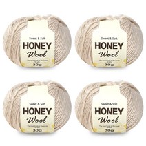 니뜨 허니 울 뜨개실 30g x 4p, 4연베이지