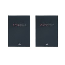 전송상사하드커버 크로키북 105g 양장 흑색, A5, 2개