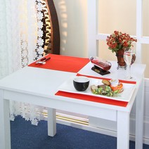 나산데코 면 테이블 매트 4p, 에르메스오렌지, 40 x 30 cm