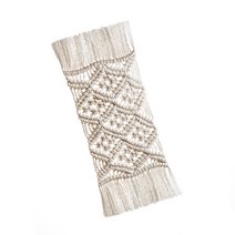 도톰한 뜨개 북유럽 테이블매트 B_RD_101, 아이보리, 41 x 15 cm