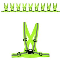 동광세이프티 탄력 X반도 야광 안전조끼 형광색, 10개