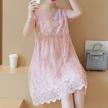 메쉬 레이스 미니멀 임부복 임산부 원피스