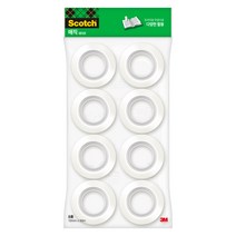 스카치 다용도 매직 테이프 리필 12mm x 20m, 8개, 반투명