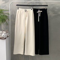 [신상무배]골지 융기모 안감 스판 밴딩 와이드 팬츠