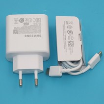 Samsung 45W USB-C 충전기 Galaxy S22 Note20 Ultra A91 A80 Z Flip 용 슈퍼 적응 빠른 어댑터 EP-TA845, 03 White EU add Cable