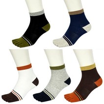 남성 필소굿 발가락양말 5켤레 남성 발가락양말 패션 여름 중목