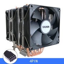 노트북 쿨러 쿨링팬 컴퓨터 cpu 그래픽카드 IWONGOU-인텔 LG 호환a1700 AMD 허리케인 4 핀 PWM 에어 Cpu 냉각 팬 6 히트 파이프 프로세서 x99 2011, 02 LGA2011-X79-X99-E5, 10 3 FAN 4PIN NO LAMP