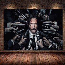 미니블루투스스피커 사운드코어 거실 우드 감성블루투스 영화 피규어 캔버스 페인팅 존 윅, 62.70X100cm Unframed - 6