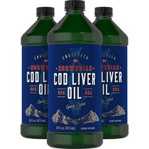 칼라일 노르웨이 코드 리버 오일 대구 간유 473ml 3병 1세트 Carlyle Norwegian Cod Liver Oil 16 oz, 정