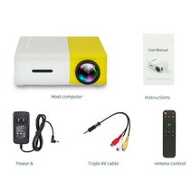 빔프로젝터 LEJIADA 핫 YG300 프로 LED 미니 프로젝터 1080P 풀 HD 지원 HDMI 호환 USB AV TF PS4 휴대용, 01 Yellow_01 EU 플러그