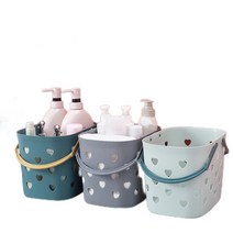 휴대용 목욕바구니 다용도 수납 바구니 목욕가방 손에 드는 욕실바구니 4가지 색상, 그레이