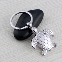 제니블링 장수거북 키링 열쇠고리 차키 키홀더, SILVER