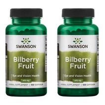 스완슨 빌베리 프루트 470mg 캡슐, 100개입, 2개, 100정