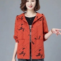 [Myshe]봄가을 중년여성 자켓 루즈핏 후드 바람막이 점퍼자켓Dou2621CQ03