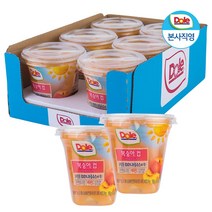 Dole 후룻컵 복숭아 198g x 6개입 과일 통조림, 복숭아 (198gx6개)