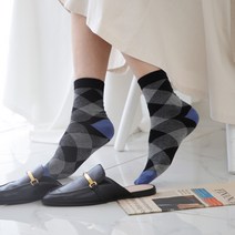 개미양말 빈티지 체크 패턴 디자인 양말