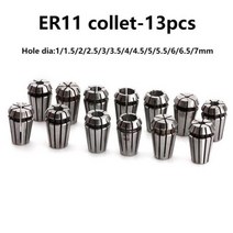 500W 공기 냉각 스핀들 CNC 0.5KW 스핀들 모터 + 전원 공급 장치 속도 조정기 + ER11 척 콜레트 DIY 조각 기계, CHINA_13pcs collets