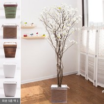 라인-벚꽃나무화분set 210cm 조화나무 실내조경 인조나무 인테리어조화, 사각우드방부목 5-5