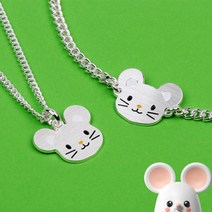 코코날다 쥐띠 베이비 캐릭터 은팔찌 동물 미아방지팔찌 925실버 각인무료 팔찌 유아 돌 백일 기념 선물, 목걸이, 얕은각인