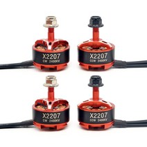 4 PCS X2207 2400KV 3-5S Sprog 초보자 RC 드론 FPV 레이싱 레드 용 브러시리스 모터, [01] 1pc Ccw