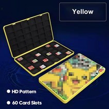 NS 게임 카드 케이스 보호 커버 닌텐도 스위치 OLED 메모리 SD 홀더 캐리 카트리지 박스 60 In 1, [04] Yellow