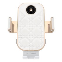 woo c38갤럭시 Z 폴립 차량용 더블코일 자동충전 거치대, 화이트