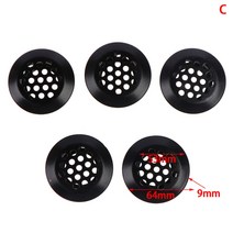 환기구 덕트 배기 튜브 후드5pcs 스테인레스 스틸 캐비닛 에어 벤트 19mm-53mm 장식 커버 구멍 플러그 환기 그릴 캐비닛 옷장 찬장, 2-53mm
