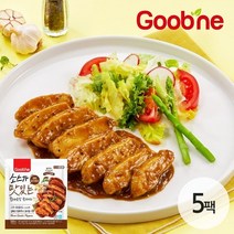 [KT알파쇼핑][굽네] 소스가 맛있는 닭가슴살 슬라이스 데미갈릭페퍼 5팩_CE03