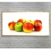 화색갤러리 풍수 인테리어 12 사과 그림 액자 프리미엄 캔버스천으로 인화, 골드무광