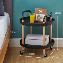 이동식 휠 미드센추리 모던 2 3 단 다용도 선반 침실 거실 협탁 피규어 랙 벽장식장 진열장 화분 미용실 스탠드 디퓨저 카메라 렉 장식대, D