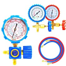 매니폴드게이지 세트 구신냉매 겸용 R22 R410A 에어컨 냉매 가스 충전 싱글 게이지, A : R22 구냉매용(저압)