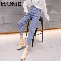 9부팬츠 청바지 여성 봄가을 슬림핏 키커 보이는 카고 와이드 루즈핏 얇은 무 1246844701