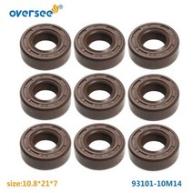 해외 야마하 선외 부품 용 93101 10M14 오일 씰 2T 4HP 5HP Parsun F4 03000027 Hidea Powertec 10.8x21x7, 9PCS, CHINA